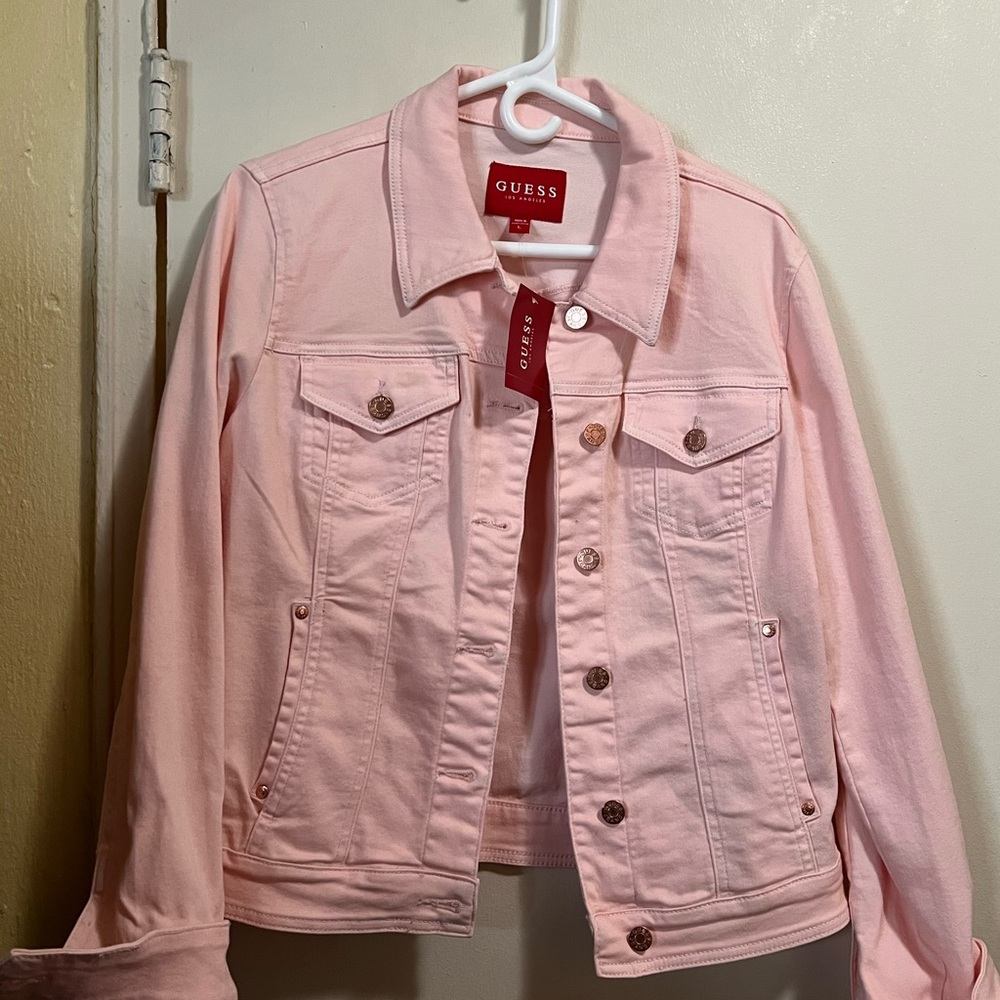 GUESS Light Pink Jean Jacket for Women